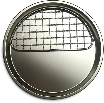BHAJANSHREE Stainless Steel Fried Food Oil Drip Plate & Grilling Barbecue Rib Roaster Grill