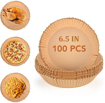 ZOMBULA Round Airfryer paper Liners 100PCS Non-stick 6.5 inch Airfryer Tray