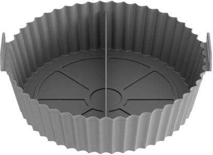 ADL PASSION Air Fryer Silicone Liners Basket Round (Grey) Airfryer Tray