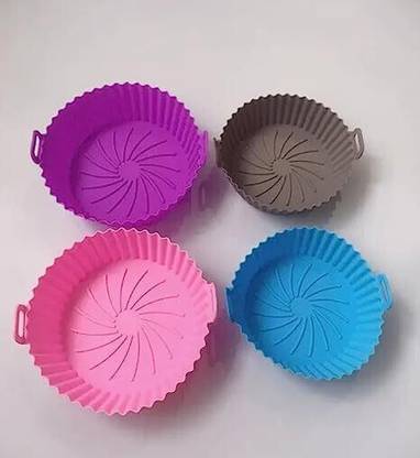 ABlue Clipper Air Fryer Liners I Round Silicone Basket Baking Tray Airfryer Tray