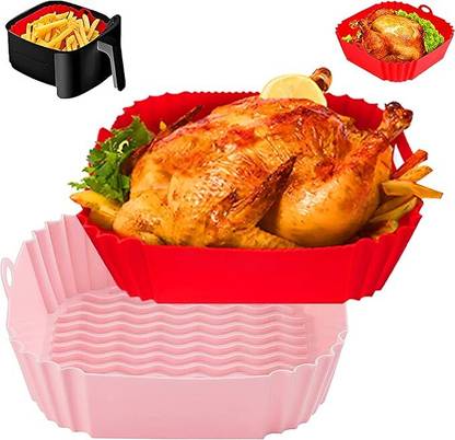Seseno Pack Of 2 BPA-Free Silicone Air Fryer Tray – Square Airfryer Tray