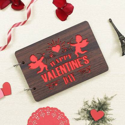 WEBELKART Wooden DIY Photo Album Scrapbook Memory Book, Photo Album Album