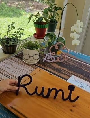 AvisaCraft Create your own knitted wire word Custom Name, Custom wire words Album