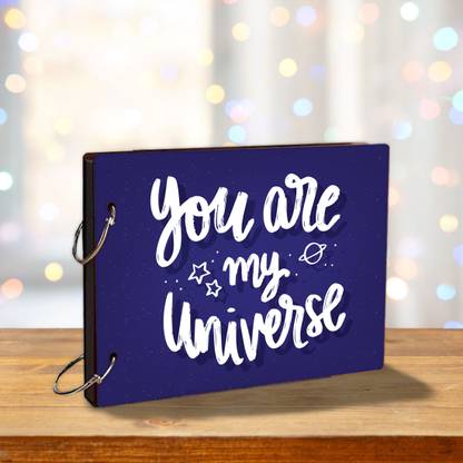 FUTURE HUB MyUniverse-P-(CL) Artworks Wooden Photo Album Scrap Book (22 cm x 16 cm) Album