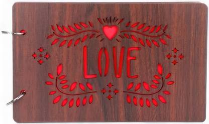 DecorEZ Natural Wood Elegance Handcrafted Wooden Photo Album for Cherished Memories 80 Album