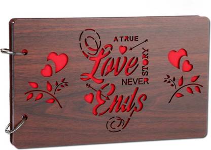 shashank elegent valentines wooden designer valentines day couple gift scrapbook Album