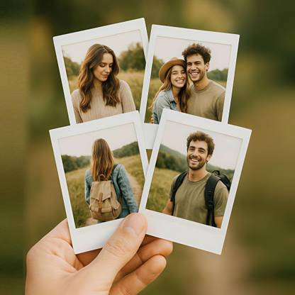 BargainBox Polaroid-Style Photos 16 Prints |Memory Photo Pack Album