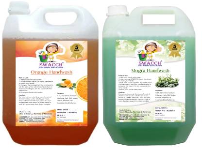 swacch Hand Wash Liquid Orange & Mogra Combo Pack of 2 Eco-Friendly
