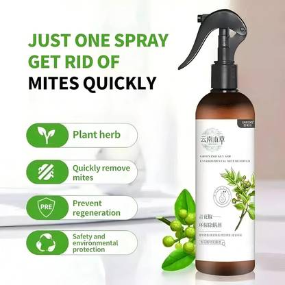 Htech Mite Spray– Powerful, Non-Toxic Dust Mite Remover for Bedding, Clothes & Fabrics