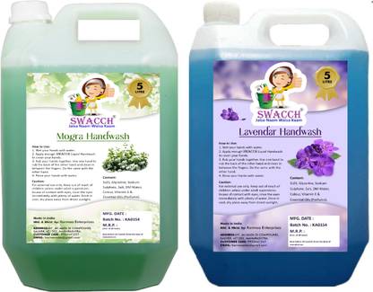 swacch Hand Wash Liquid Mogra & Lavender Combo Pack of 2 Eco-Friendly