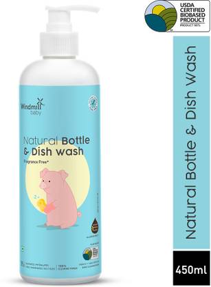 Windmill baby Liquid Cleanser Bottle and Dish Wash USDA Certified, Fragrance Free