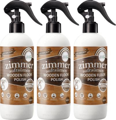 zimmer aufraumen Wooden Floor Polish Combo(3x500ml).KIDS& PETS SAFE.ECONOMICAL ECOFRIENDLY.