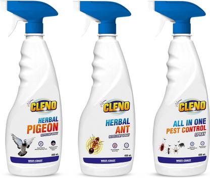 CLENO Ant & Pigeon Repellent & All In 1 Pest Control Spray-Each 450ml
