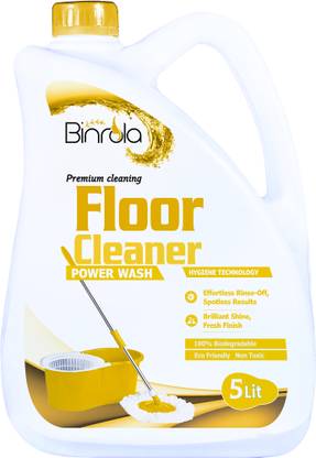 Binrola Floor Cleaner Non-Toxic Baby Safe & Pet Friendly Lime & Lemongrass(Yellow)