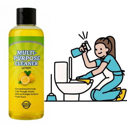 VisioneX Fresh Lemon Cleaning Liquid | Multi-Surface | Stain Remover