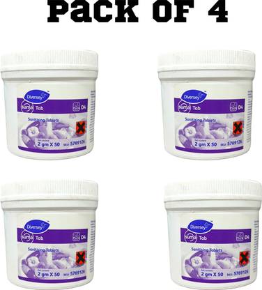 Diversey Suma Tab D4 - Santizing Chlorine Tablet (50 Tabs ) Pack Of (4)