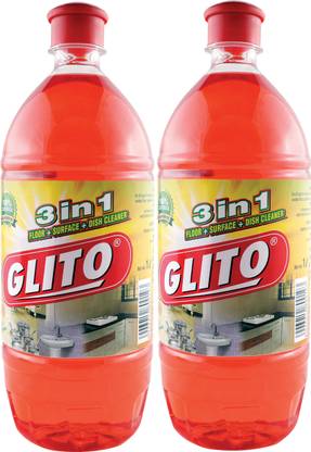GLITO 3 in 1 Multipurpose Perfumed Cleaner - 1000 Ml, Pack of 2