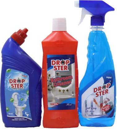 dropster CLEANING COMBO Toilet Cleaner,Bathroom Cleaner,Glass Cleaner Each 500ML