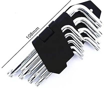 BOLT Set of 9 Pcs Torx Hex Key Wrench Set | Star allen key Allen Key Set