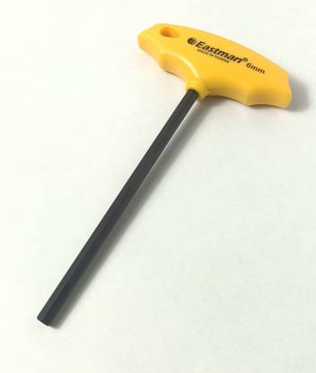 4MECH 6 mm T-Type Allen Key - High-Torque Hex Wrench, Tempered 6 mm T-Type Allen Key Set