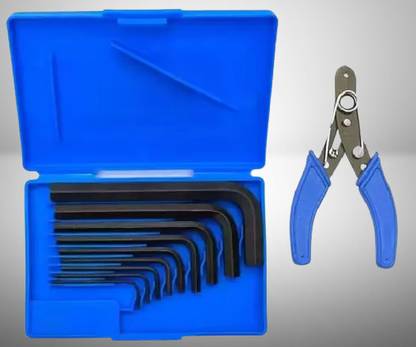 Snomex 9-Pcs Full Hex Allen Key Kit L Shape Repair With Heavy Duty Wire Cutter Smx-04 Allen Key Set
