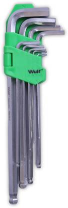 Wulf 9 pcs Short Hex Key Set Allen Key Set