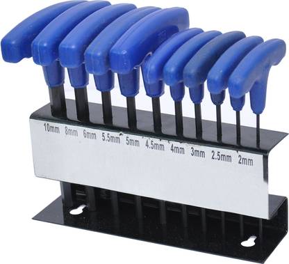Digital Craft Ge-Tech Handle With Allen Key Wrench Head Screwdriver 2mm-10mm Bits Head T Type CR-V Hand Tool Material Allen Key Set