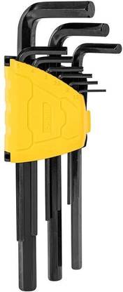 Deli 1.5-10mm Hex Key Set Durable Flat-End Cr-V with PP Frame Surface for Universal Allen Key Set