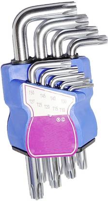 Inditrust new Heavy duty Torx allen key set Multi size (T10-T50) 9pc Allen Key Set