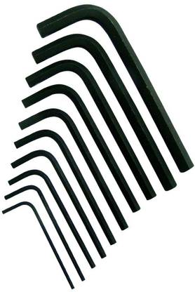 Inditrust new 10 Pieces Hex Allen Key Wrench L Shape Repair Tool Set Allen Key Set