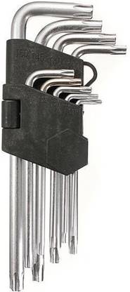 Inditrust new 9pcs T10-T50 Torx Hex Wrench Screwdriver Star Key L Wrench Set Allen Key Set