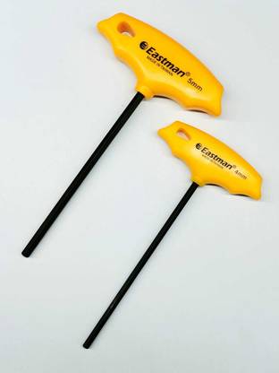 4MECH 4mm + 5mm T-Type , Hardened and Tempered, Professional Quality Allen Key Set