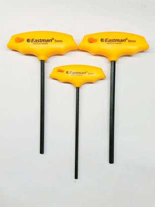 4MECH 4mm 5mm 6mm T Type Allen Key Set, Hex Key Wrench Tool Kit for Multipurpose Use Allen Key Set