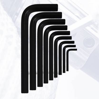 Autofledge 9 Pcs A5 Full Hex Allen Key Kit Bolt Spanner Goti Wrench L Shape Repair Tool Set Allen Key Set
