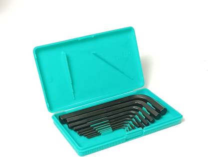 TOM Hardened and Tempered Black Finish 9 Pcs. De neers Hex Allen Key Set