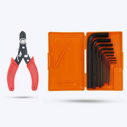 Exotic Arcade 9 Pcs Allen Key Set With Wire Cutter L Shape Repair Kitfor Bike/Guitar Folding Allen Key Set
