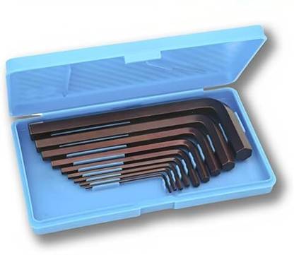 ACP ENTERPRISES 9 Pic Allen Key Wrench L-Hexagon Shape Tool Set Bicycle & Multipurpose Repairing Allen Key Set