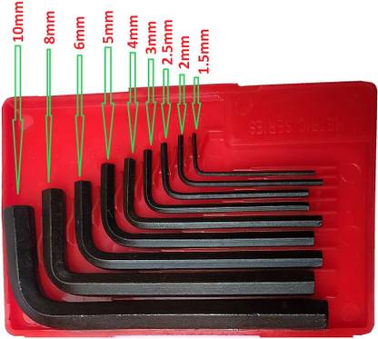Inditrust new Heavy Duty Box Anchor Hex allen key set of 9pc Allen Key Set