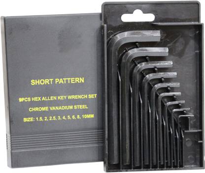Digital Craft 9Pcs/Set 1.5mm-10mm Hexagon Hex Allen Key Set Wrench Cycling Repair Tool Kit Allen Key Set
