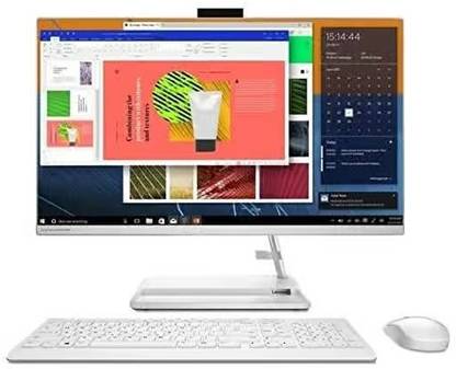 Lenovo ideacentre Core i5 (16 GB DDR4/1000 GB SSD/Windows 11 Home/27 Inch Screen/AIO 3-27IAP7) with MS Office