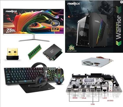 TCM GAMEING PC SETUP 3TH Core i5 (16 GB Unified/500 GB/256 GB SSD/Windows 11 Home/2 GB NVIDIA/22 Inch Screen/FRONTECH) with MS Office