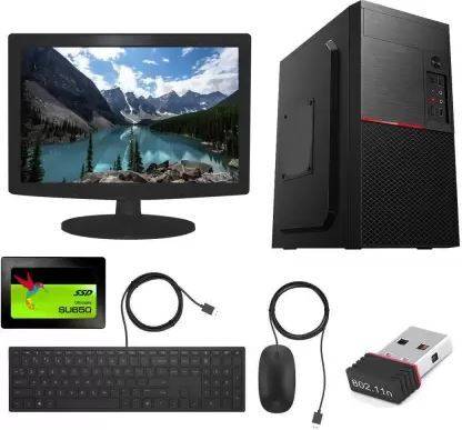 TECH- Assemblers Assembled Computer Core 2 Duo (4 GB DDR3/500 GB/120 GB SSD/Windows 10 Home/512 MB/15.1 Inch Screen/Assemebled C2D Computer Online Class)