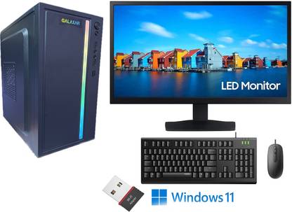 GALAXAR INTEL Core i5 (8 GB DDR3/500 GB/128 GB SSD/Windows 11 Home/1 GB/19 Inch Screen/GLX-I52400-8GBRAM-128GBM.2SSD-500GBHDD-WIFI) with MS Office