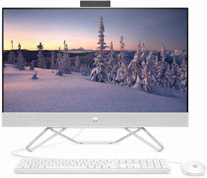HP All-in-One Ryzen 3 Dual Core (8 GB DDR4/1 TB/256 GB SSD/Windows 11 Home/AMD Radeon Graphics/23.8 Inch Screen/24-cb0789in) with MS Office
