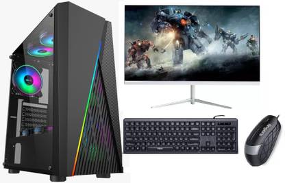ZOONIS Gaming Pc With 16GB DDR3 Ram/ DDR-5 4GB Graphics Card Core i7 (4th Gen) (16 GB DDR4/512 GB SSD/Windows 10 Pro/4 GB/22 Inch Screen/Alain Free Fire Gaming Pc) with MS Office