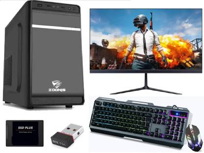 ZOONIS Free Fire Gaming Desktop Core i5 (8 GB DDR3/500 GB/128 GB SSD/Windows 10 Pro/2 GB/19 Inch Screen/Gaming Pc With 2GB Graphics Card Best For Free Fire) with MS Office