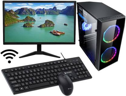 TAJ PC INTEL Core i5 (8 GB DDR3/500 GB/128 GB SSD/Windows 11 Home/1 GB NO/19 Inch Screen/TAJ-i52400-8-500-128 M.2-19-11Inch) with MS Office