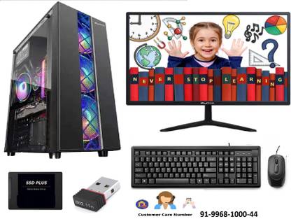 brozzo Seltos Daily Use Premium Desktop Core i5 (8 GB DDR3/256 GB SSD/Windows 10 Pro/18.5 Inch Screen/Core™ i5-650 Processor) with MS Office