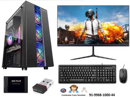 ZOONIS Budget Gaming Desktop for Fire Fire & GTA with 2GB Graphics Card Core i5 (8 GB DDR3/500 GB/128 GB SSD/Windows 10 Pro/8 GB/19 Inch Screen/Budget Gaming Desktop) with MS Office
