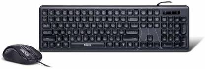 FINGERS Velvet Combo C4 Wired USB Standard Multi-device Keyboard Compatible with Desktop, Laptop, Mac